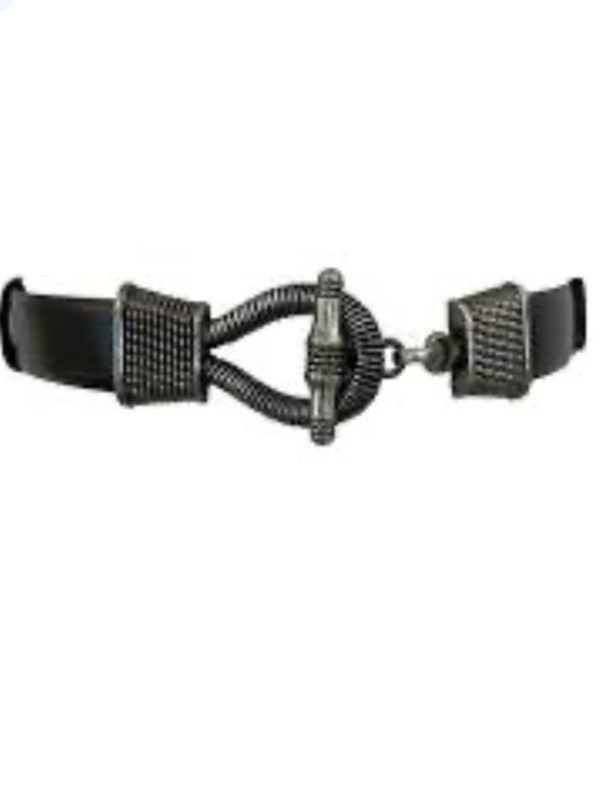 Cipriani Accessories - Cipriani Vintage Leather Belt in Black Size M/L